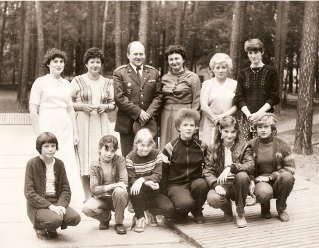 Vzácná návštěva na táboře - rok 1984